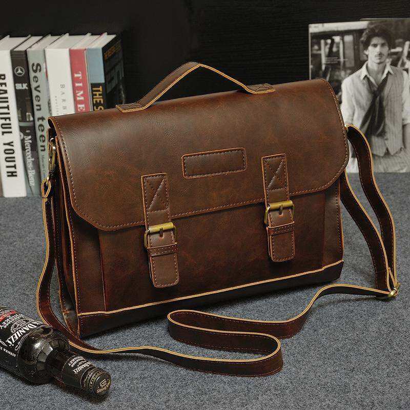 Men Business Bags At Best Price In Malaysia Classic Business Tote Single Shoulder Large Capacity Bag For Men Coffee