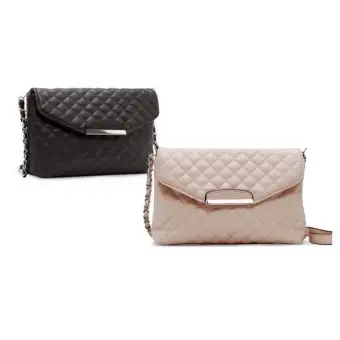 Clearance Below Cost Mango Cross Messenger Leather Handbag Black Free Shipping
