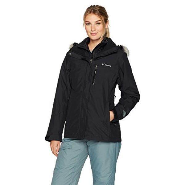 Columbia Wanita Lhotse Interchange Jaket, Hitam,-Internasional