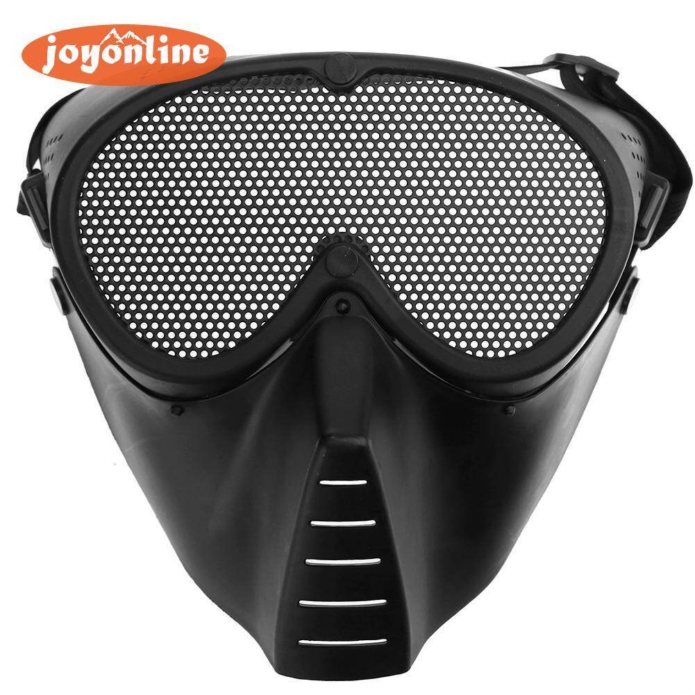 [joyonline] Cosplay Face Iron Mesh Mask for Adult CS Paintball Game - intl(Green Int: One size)