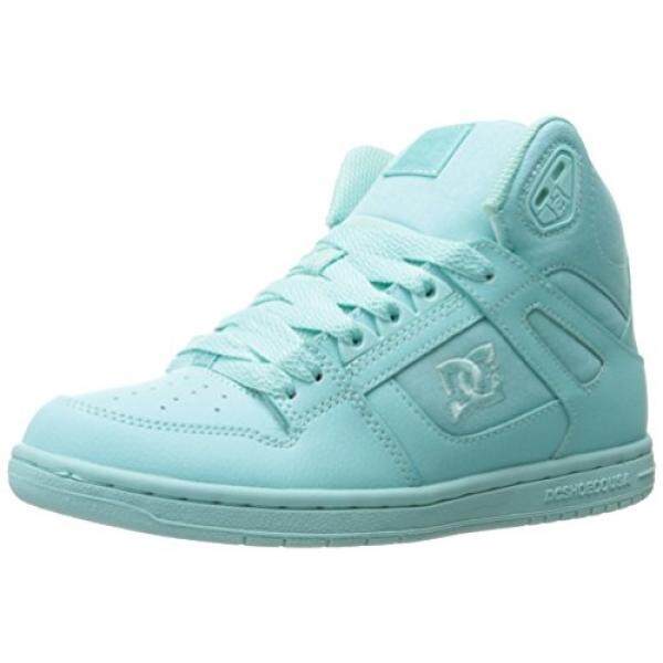 DC Wanita Rebound Tinggi Sepatu Skateboard, Aqua 6.5 B US-Intl