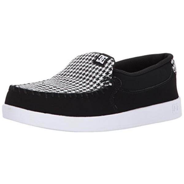 DC Wanita Penjahat Se Slip Skate Sepatu Hitam/Putih/Hitam 5 B B US-Intl