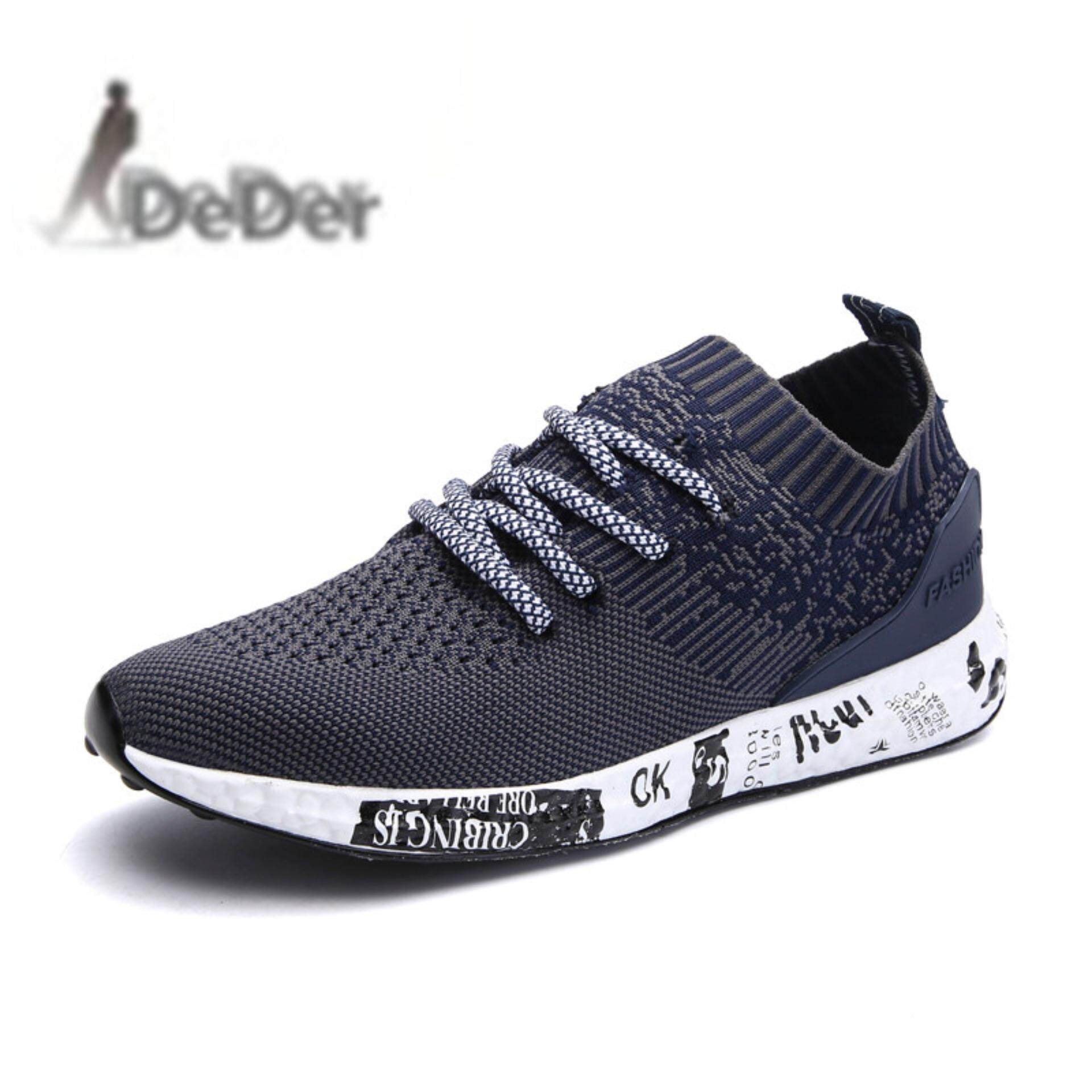 Deder Modis Pria Sneakers Bernapas Jaring Sepatu Harian Kasual Sepatu Lari Atletik-Internasional