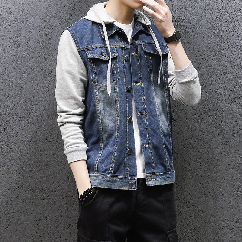 jeans hoodie jacket men's