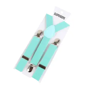 Unisex Kid Boys Girls Candy Color Adjustable Bow Tie Y Suspender