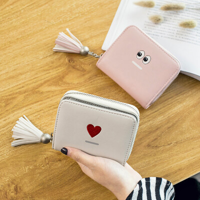 Setiap Hari Istimewa Harga Ritsleting Dompet Pendek Wanita Gaya Lucu Kecil Segar Yang Menyenangkan Jian Yue untuk Pelajar, han Melarang, Adalah Multi Fungsi Dua Kali Lipat Uang untuk Klip-Internasional