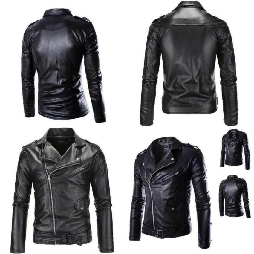 Leather Jackets For Men Mens Fantastic Flower Brand New Hot Vintage Steampunk Winter Coats For Men Pu Leather Jackets Irregular