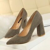 High-Heeled Shoes Suede Women Pumps Pointed Toe Square Heel High Heels Closed Toe Office Women Shoes Ladies Shoes