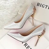 High-Heeled Shoes Women Pumps Thin Heels High Heels Suede Pointed Toe Women Shoes Closed Toe Ladies Wedding Shoes