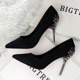 High-Heeled Shoes Women Pumps Thin Heels High Heels Suede Pointed Toe Women Shoes Closed Toe Ladies Wedding Shoes