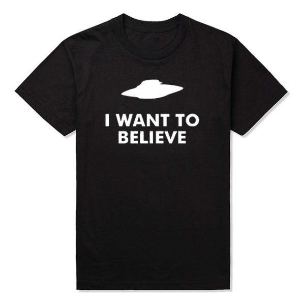 Fashion tshirt X file inspired shirt I Want To Believe T SHIRT TEE T-SHIRT man Womens unisex Fashion t shirt homme - intl
