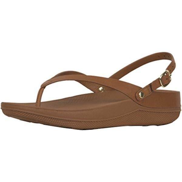 FitFlop FitFlop New Womens Flip Leather Back-Strap Sandals Caramel 7 - intl