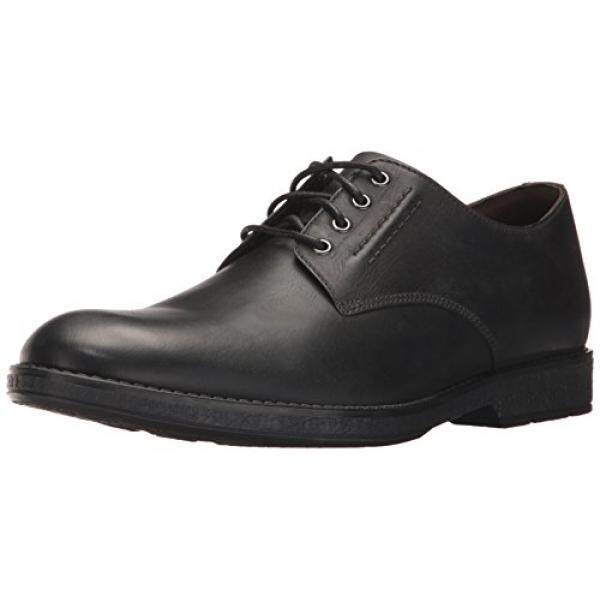 Dari Amerika Serikat Clarks Pria Hinman Polos Oxford, Kulit Hitam, US-Intl