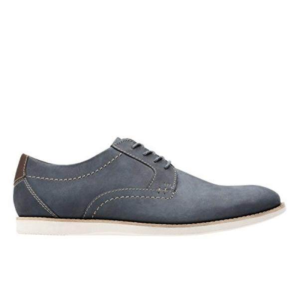 Dari Amerika Serikat Clarks Pria Raharto Polos Oxford Blue Nubuck, Edium Kami-Internasional