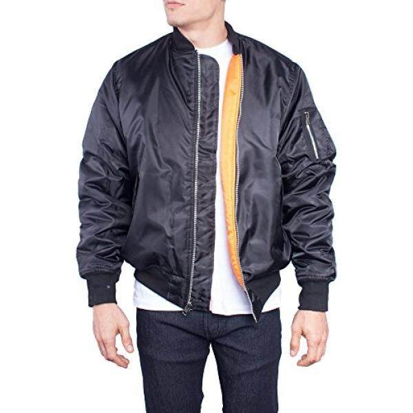 Dari Amerika Serikat Maxxsel Jaket Bomber untuk Pria Besar dan Tinggi Nilon Boleh Penerbangan Zip Up Jaket-Intl