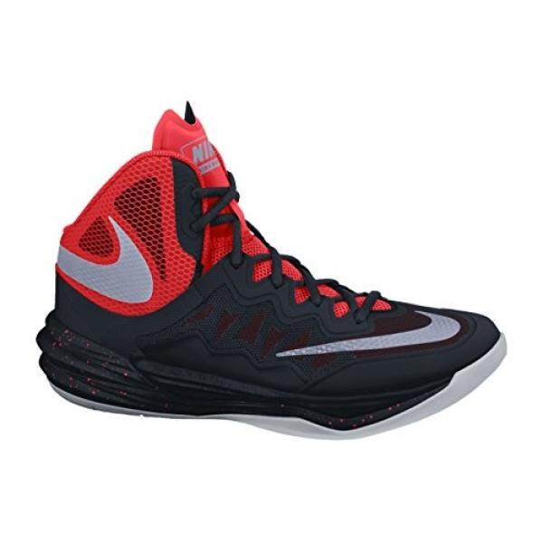 Dari Amerika Serikat Nike Pria PRIME HYPE DF II Sepatu Basket Hitam/Merah Cerah/Terang Mangga/Mencerminkan Perak 8.5 -Intl