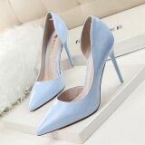 Women Pumps Thin Heels High-Heeled Shoes Pointed Toe Ladies Wedding Shoes Closed Toe Women Shoes High Heels (Blue)