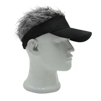 Hot New Fashion Novelty Baseball Cap Fake Flair Hair Sun Visor