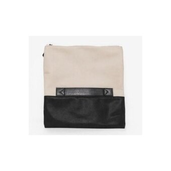 Jual Seksi Modis Wanita PU Kulit Jahitan Feminim Amplop Clutch Tas Tangan (Hitam)-Internasional