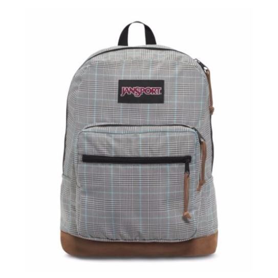 Jansport Kanan Bungkus Digital Edition Ransel-Hitam/Putih Cocok Kotak-kotak-Internasional