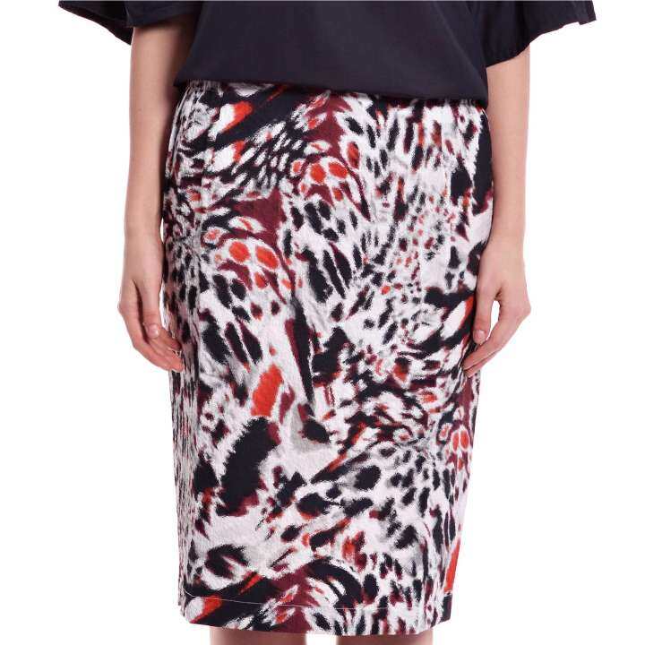 maroon silk midi skirt