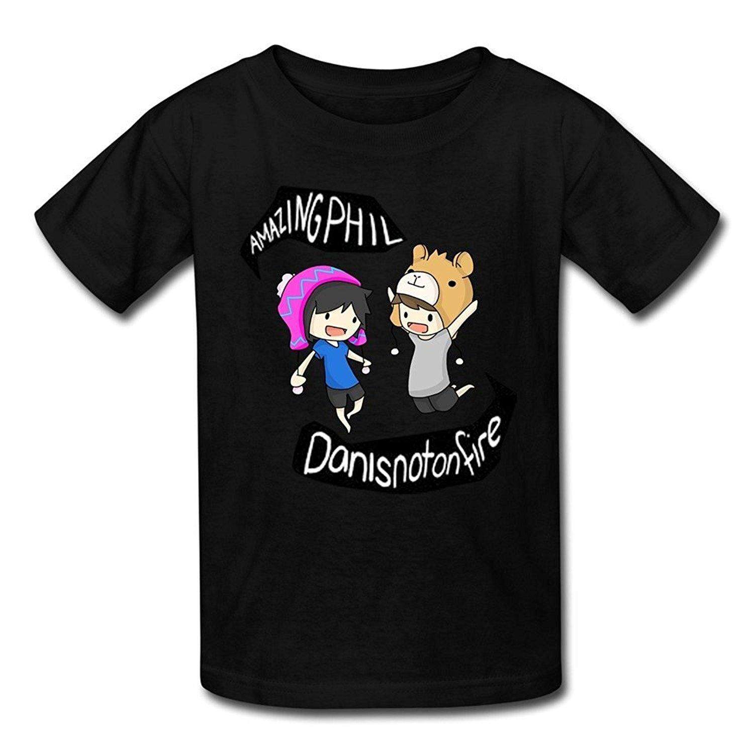 Juuny Anak dan And Phil Komik 100% Katun Tee Kemeja Hitam L-Intl