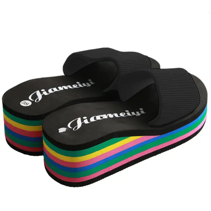 rainbow sandals black womens