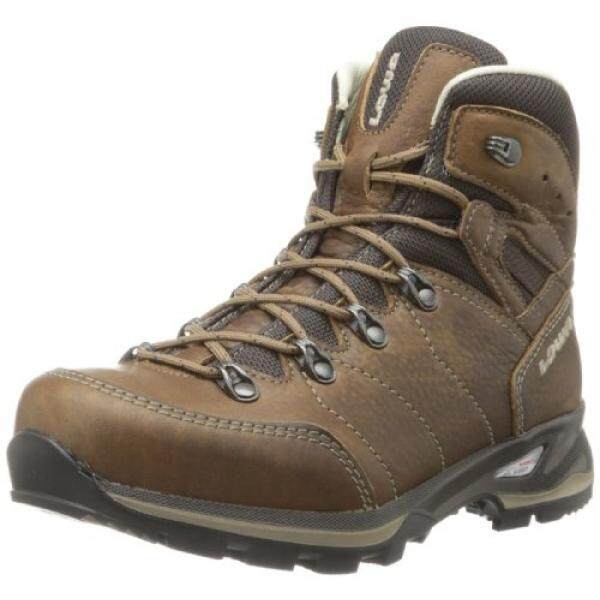 Sepatu Lowa Lowa Wanita Hudson Kulit Lined Pertengahan Daki Gunung Boot, Taupe, AS-Internasional