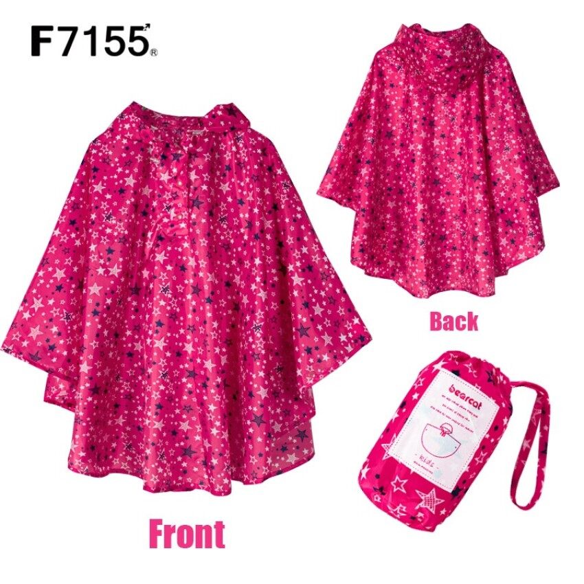 May_zz F7155 Jepang dan Korea Selatan Jubah Tipis-Jas Hujan Gaya Jas Hujan Anak (Merah Jas Hujan) (Merah Jas Hujan)-Intl