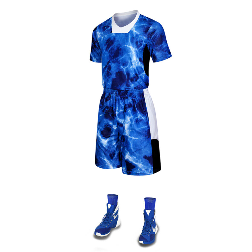 Men League Basketball Jerseys suit Uniforms short sleeved camouflage basketball Sports jerseys basketball Shorts DIY Customized - intl