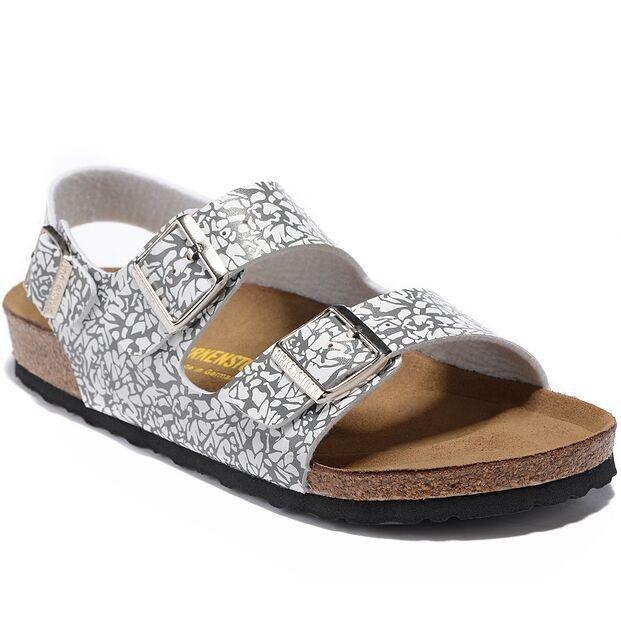 Men's Birkenstock Milano Flat Sandals Size 40-46 (White/Black) - intl