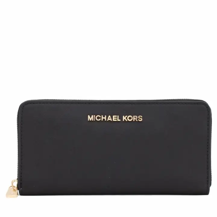 michael kors black leather wallet