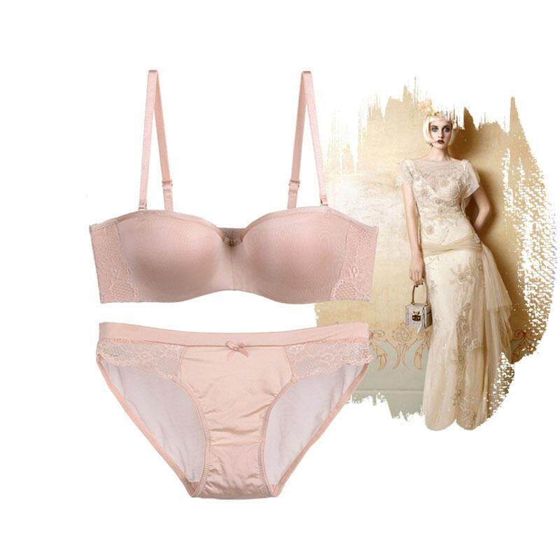 Desain Baru Sederhana Dorong Hingga Beha Set Seamless Bralette Beha Seksi dan Brief Set Intimates Set Wanita Pakaian Dalam Set- internasional