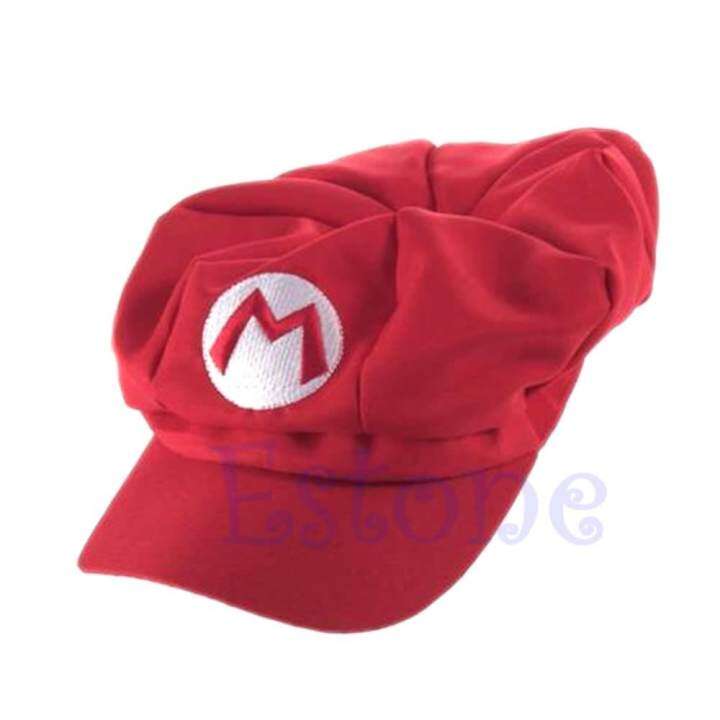 New Fashion Luigi Super Mario Bros Cosplay Adult Size Hat Cap Baseball Costume