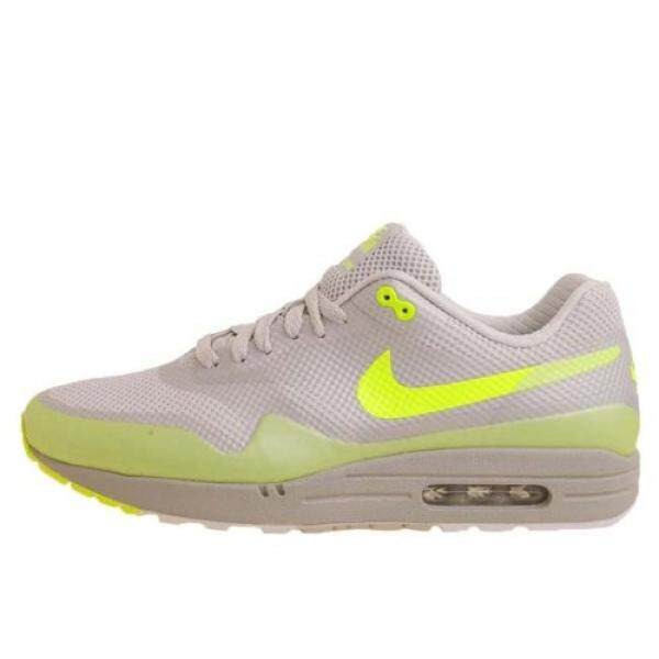 NIKE AIR MAX 1 HYP PRM Abu-abu Volt Hyperfuse Pria Sepatu Lari 454745-001-Intl