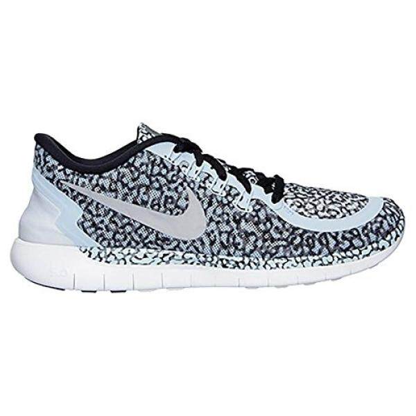 Nike Bebas 5.0 Cetak SZ 9 Wanita Lari Sepatu Biru Baru Di Kotak-Internasional