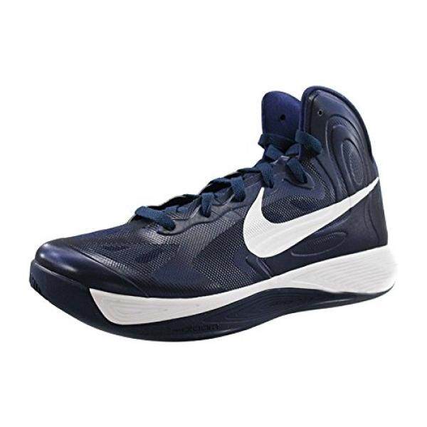 Nike Pria Hyperfuse TB Tengah Malam Navy/Putih Sepatu Basket Kami 13-Intl