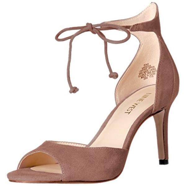 Nine West Womens Inesia Rok Bahan Suede Sandal Alami Kami-Internasional
