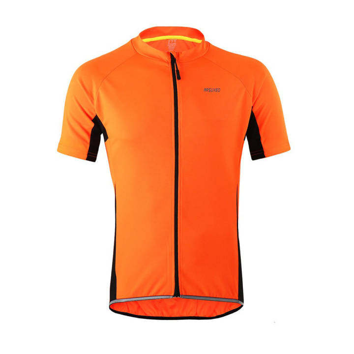 Outdoor Sports Cycling Jersey Shirts Reflective Summer Bike Bicycle Short Sleeves MTB Clothing Wear – Orange