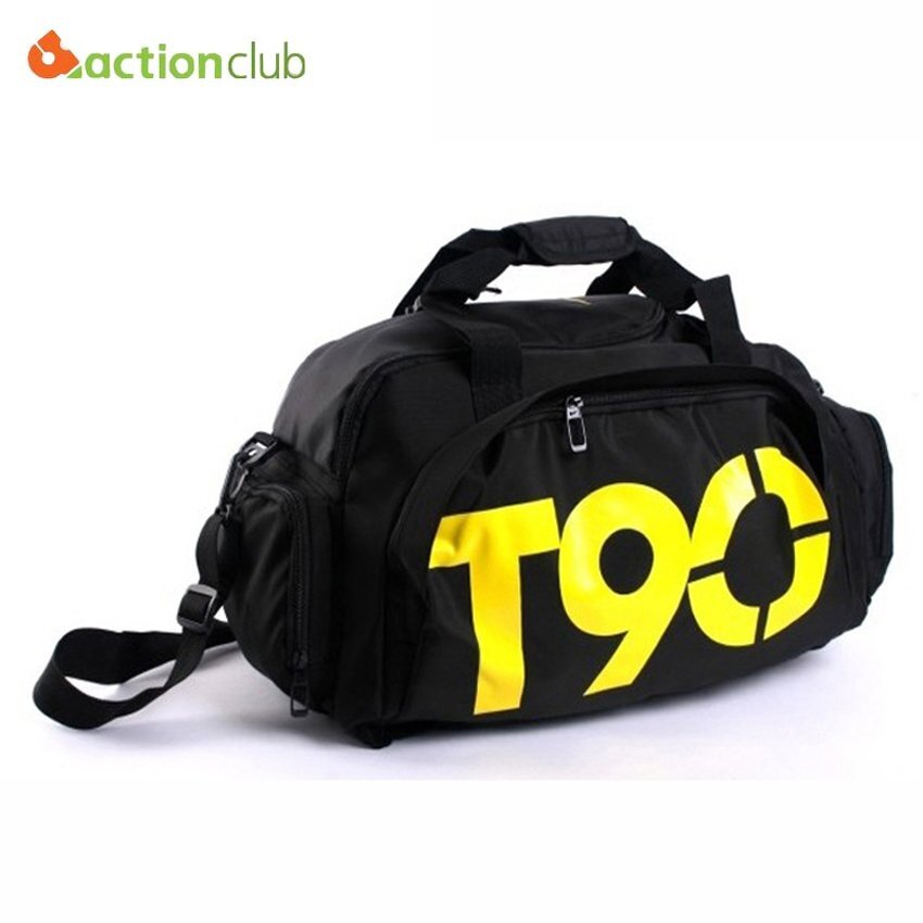 Rainbow Mode Terkini Mulitifunctional Tas Travel Pria Brandwaterproof Outdoor T90 Olahraga Tas Pria Duffle Tas Olahraga Casualbackpacks Warna Kuning-Intl