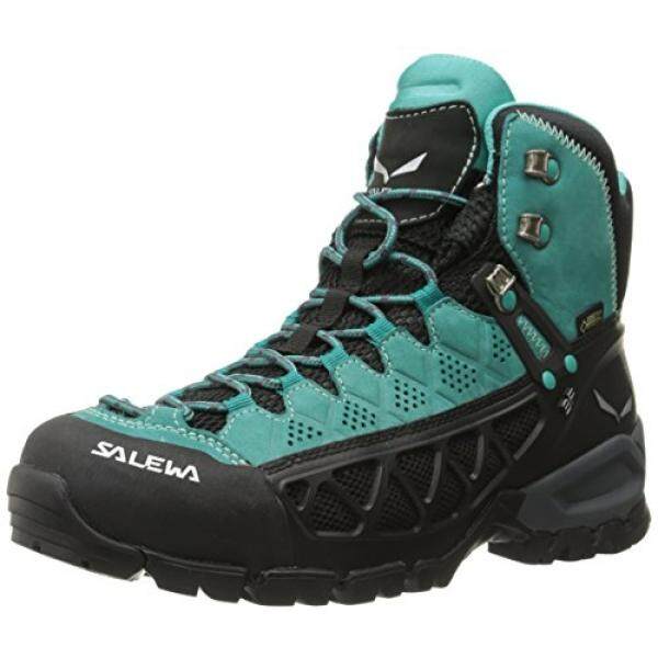 Salewa Wanita WS Alp Aliran Pertengahan GTX Sepatu Daki Gunung, Venom/Cerah Acqua, Kami-Internasional