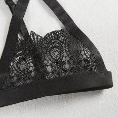 Sexy Wanita Renda Bustier Bralette Atasan Pendek Beha Transparan Kemeja Rompi L