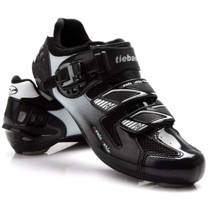 Size 39-47 Road Cycling Shoes Nylon-Fiberglass Outsole Bike Shoes Straps & Buckle Closure System Bicycle Shoes