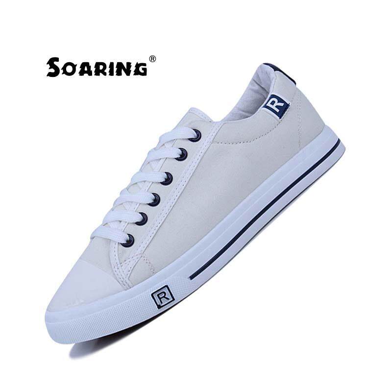 Melonjak Pria Sepatu Skateboard Kanvas Sport 2018 Keren Ringan Bercahaya Sneakers Outdoor Sepatu Atletik Pria Bernapas