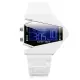 Stealth Plane Aircraft Bomber Shape Sports LED Digital Watch Silicone Watches Black/White - intl