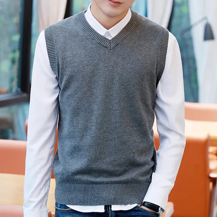 v neck vest mens