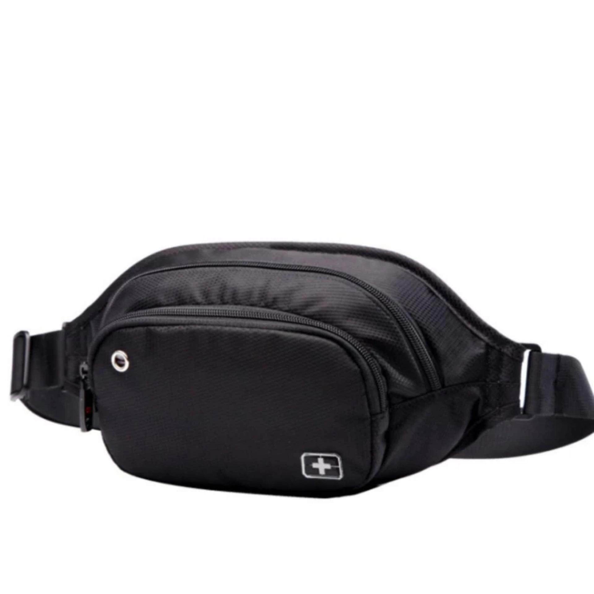 Swiss Gear Waterproof Messenger Shoulder Bags Satchel Handbags Belt Bags Black