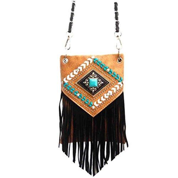Texas West Wanita Persegi Concho Desain Pemegang Kartu Clutch Perjalanan Dompet Dalam 5 Warna-Internasional