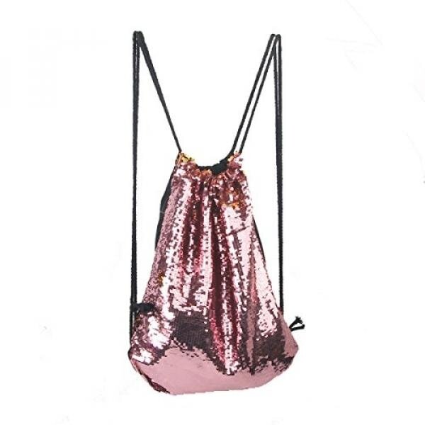 Tinksky Tas Serut Ransel Sequin untuk Olahraga Yoga Gym Latihan At Zalora Now!! Sackpack (Merah Muda)-Intl