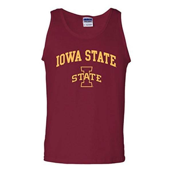 UGP Kampus Pakaian UGP Kampus Pakaian AT03-Iowa State Cyclones Lengkungan LOGO Pria Tangki Terbaik-Kardinal-Internasional